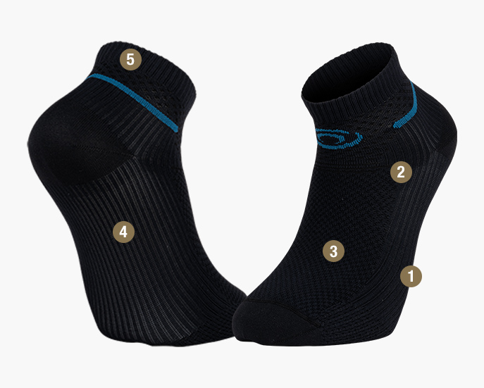 Light RUN socks Black/Blue